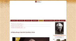 Desktop Screenshot of bartokzenehaz.hu